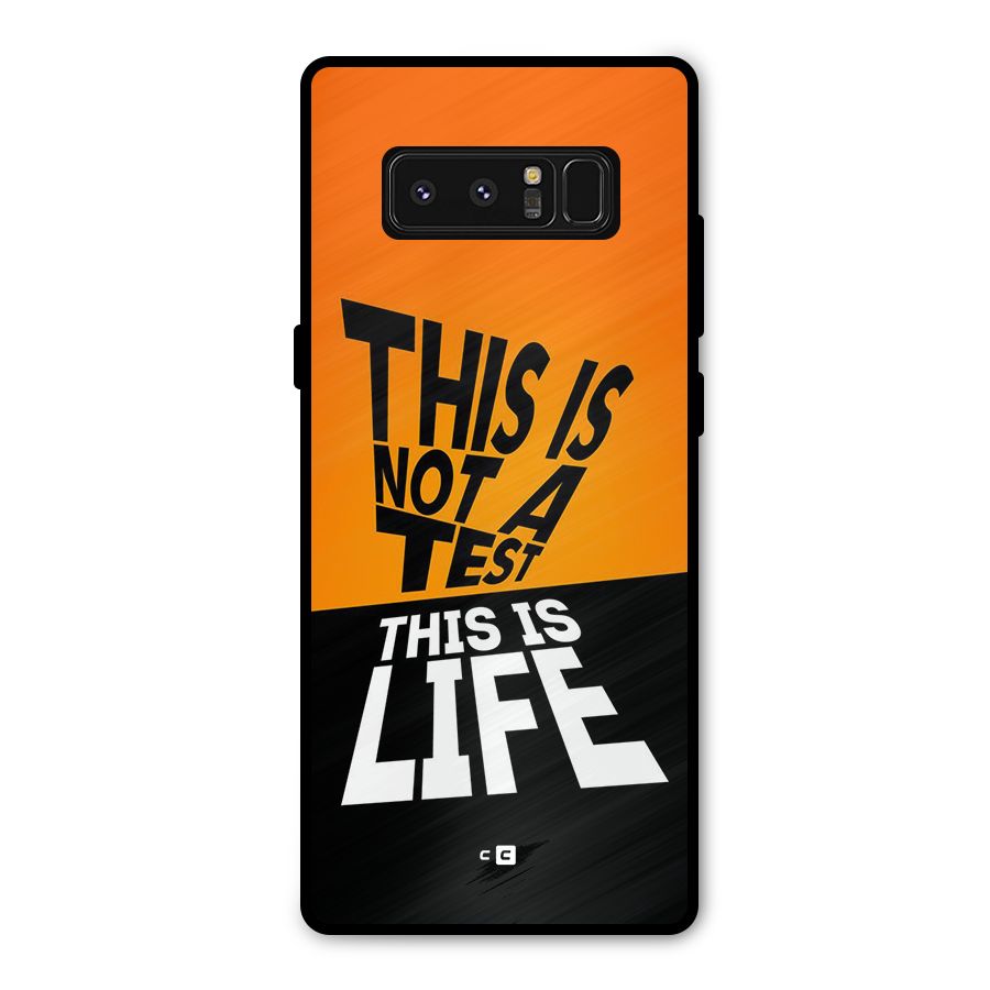 Test Life Metal Back Case for Galaxy Note 8