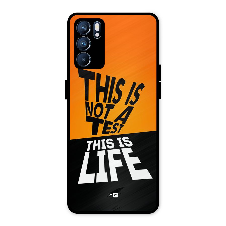 Test Life Metal Back Case for Oppo Reno6 5G