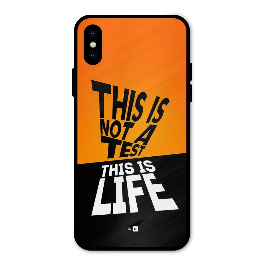 Test Life Metal Back Case for iPhone XS