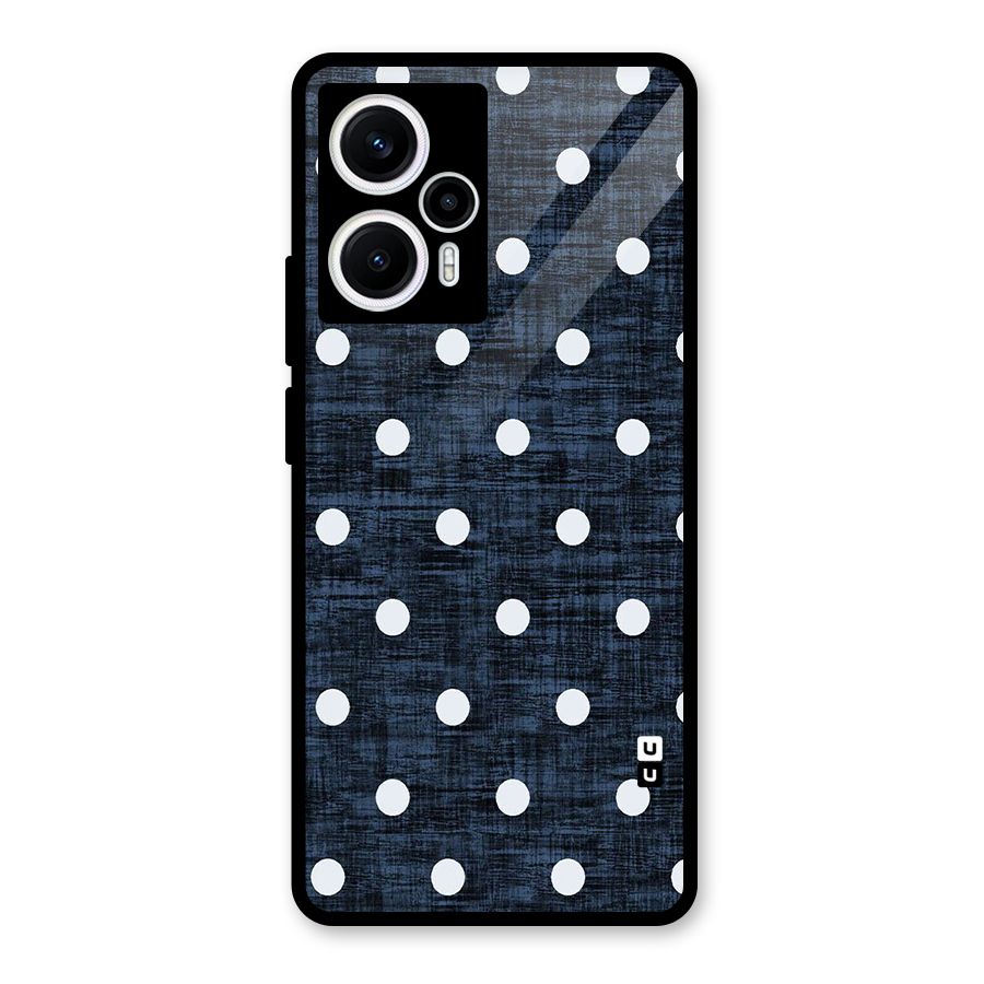 Textured Dots Glass Back Case for Poco F5