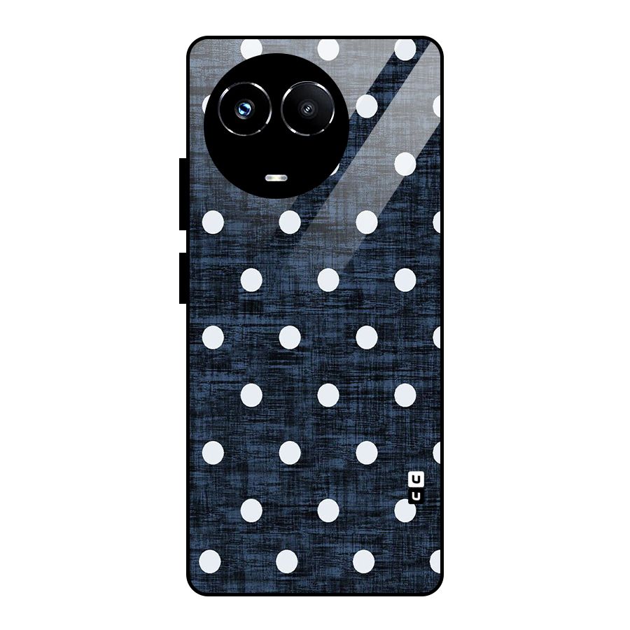 Textured Dots Glass Back Case for Realme 11X