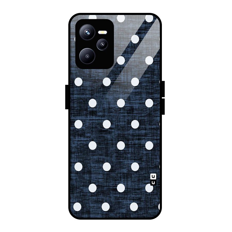 Textured Dots Glass Back Case for Realme C35