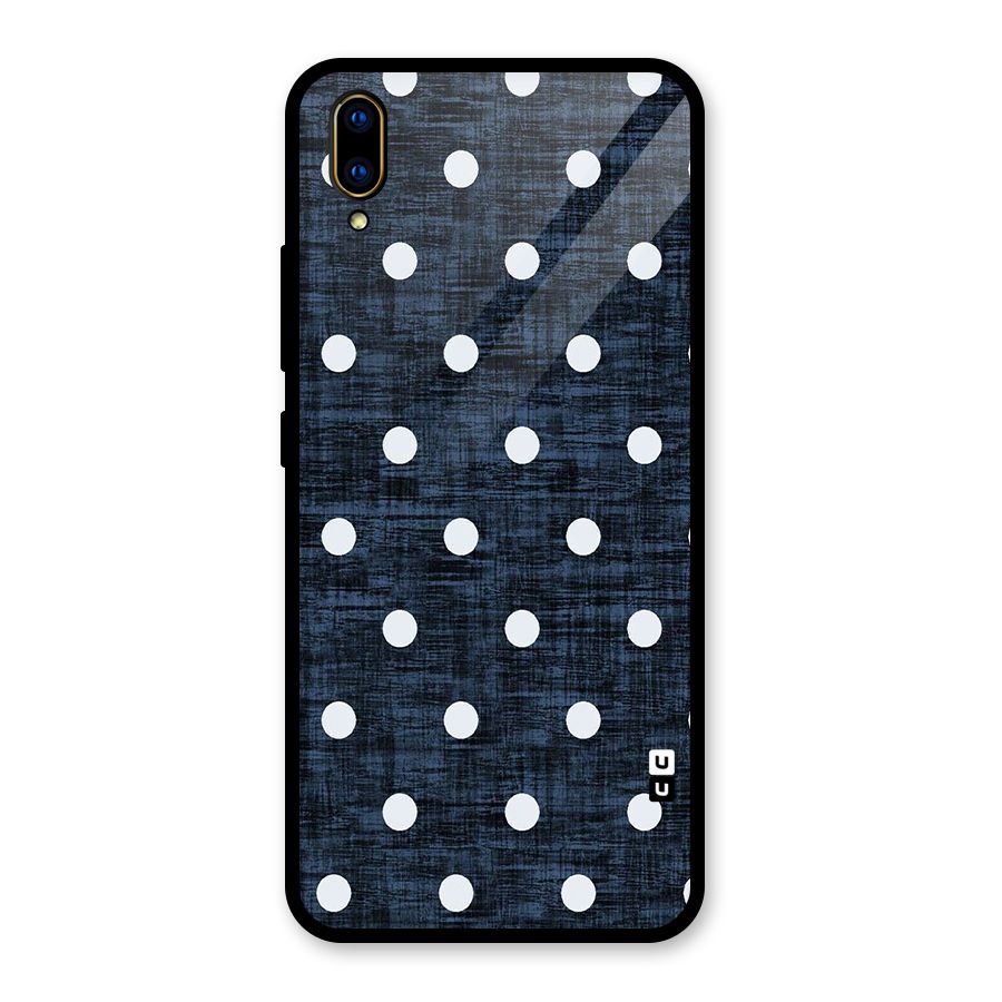 Textured Dots Glass Back Case for Vivo V11 Pro