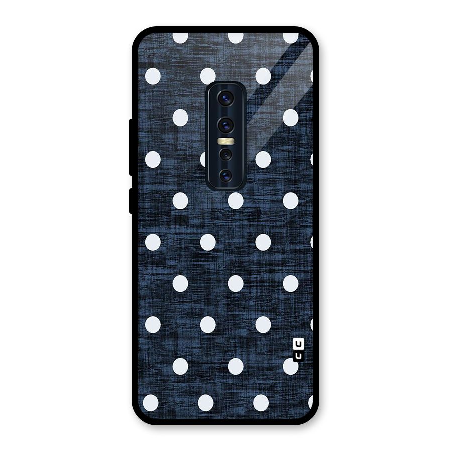 Textured Dots Glass Back Case for Vivo V17 Pro