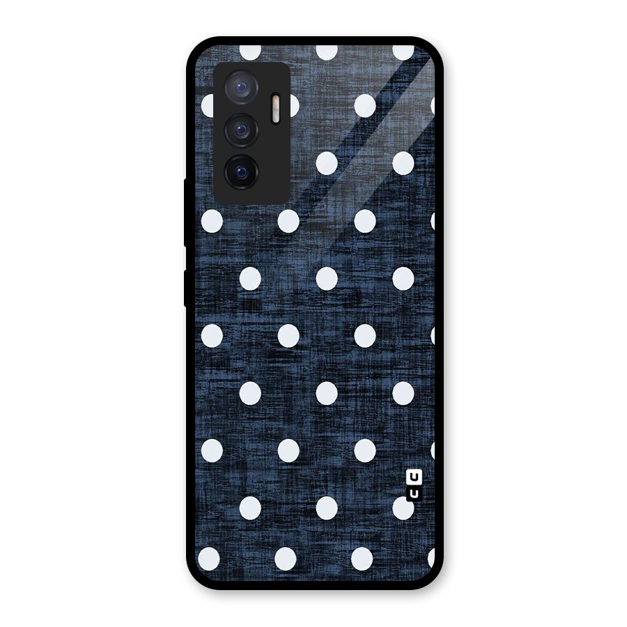 Textured Dots Glass Back Case for Vivo V23e
