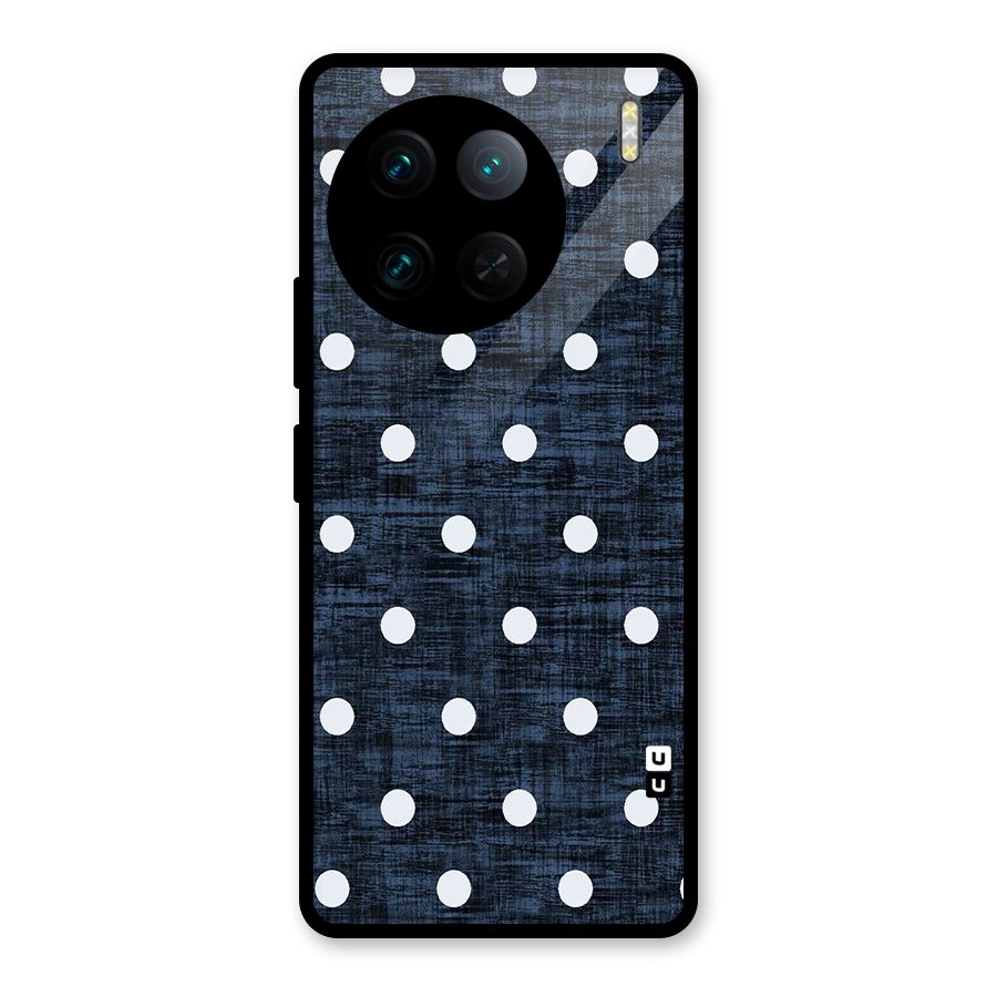 Textured Dots Glass Back Case for Vivo X90 Pro