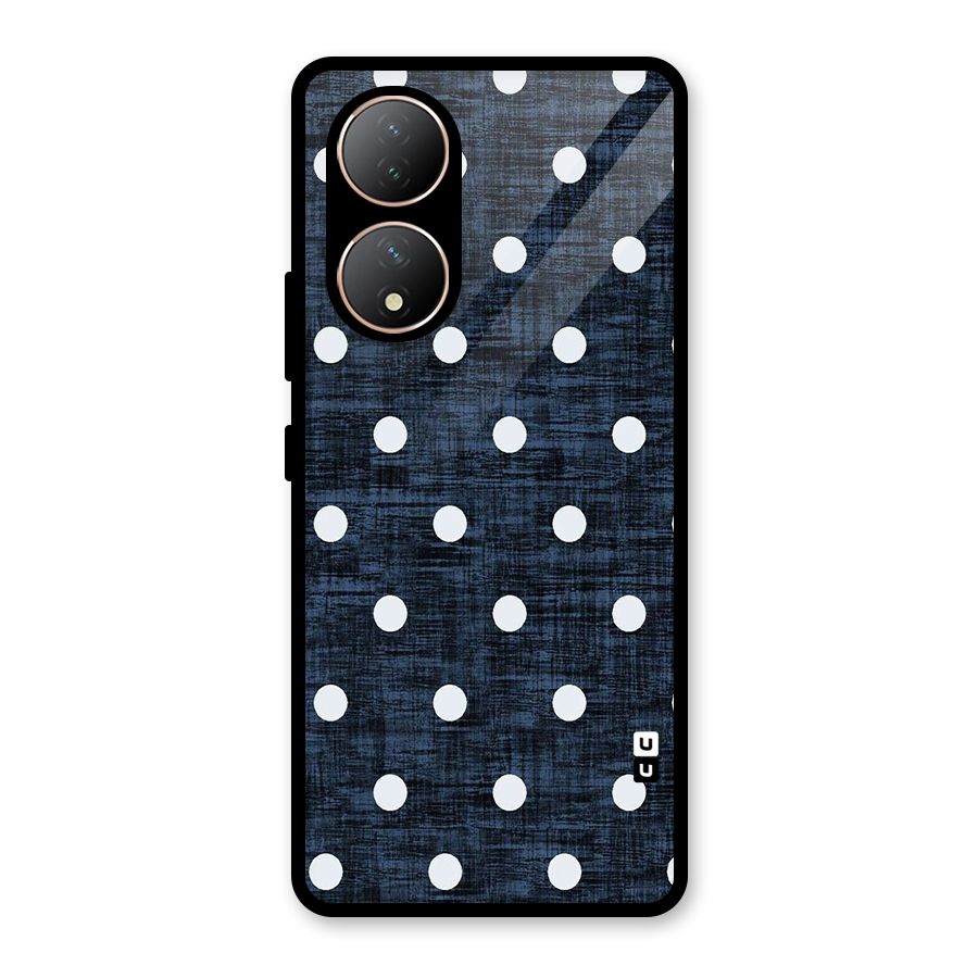 Textured Dots Glass Back Case for Vivo Y100A
