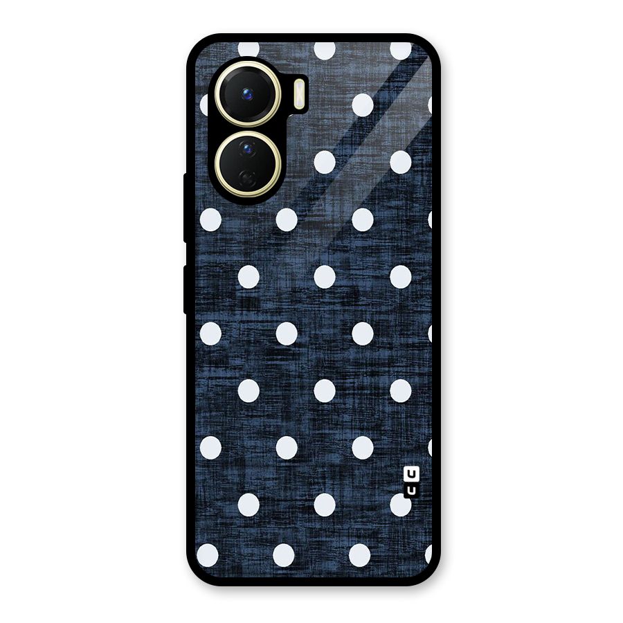 Textured Dots Glass Back Case for Vivo Y16