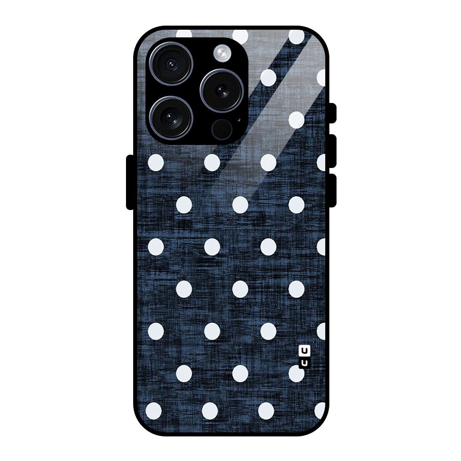 Textured Dots Glass Back Case for iPhone 15 Pro