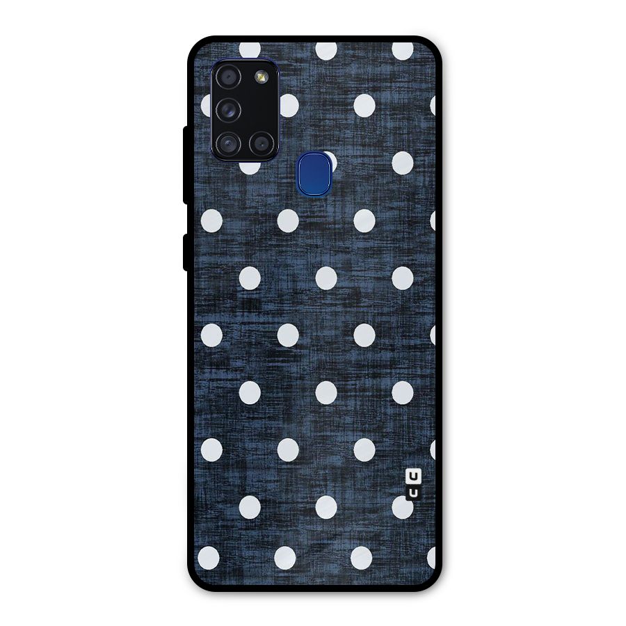 Textured Dots Metal Back Case for Galaxy A21s