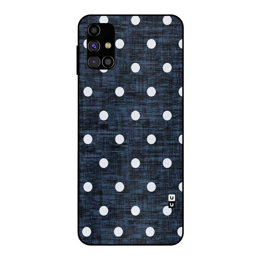 Textured Dots Metal Back Case for Galaxy M31s