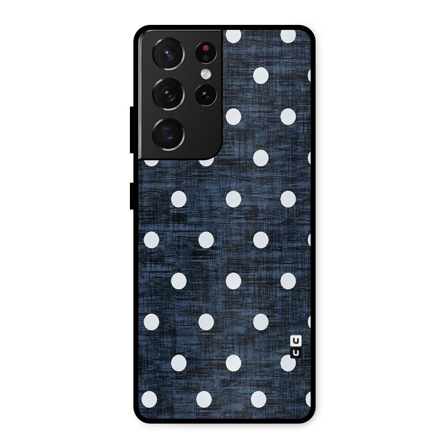 Textured Dots Metal Back Case for Galaxy S21 Ultra 5G