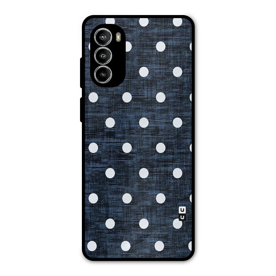 Textured Dots Metal Back Case for Moto G52