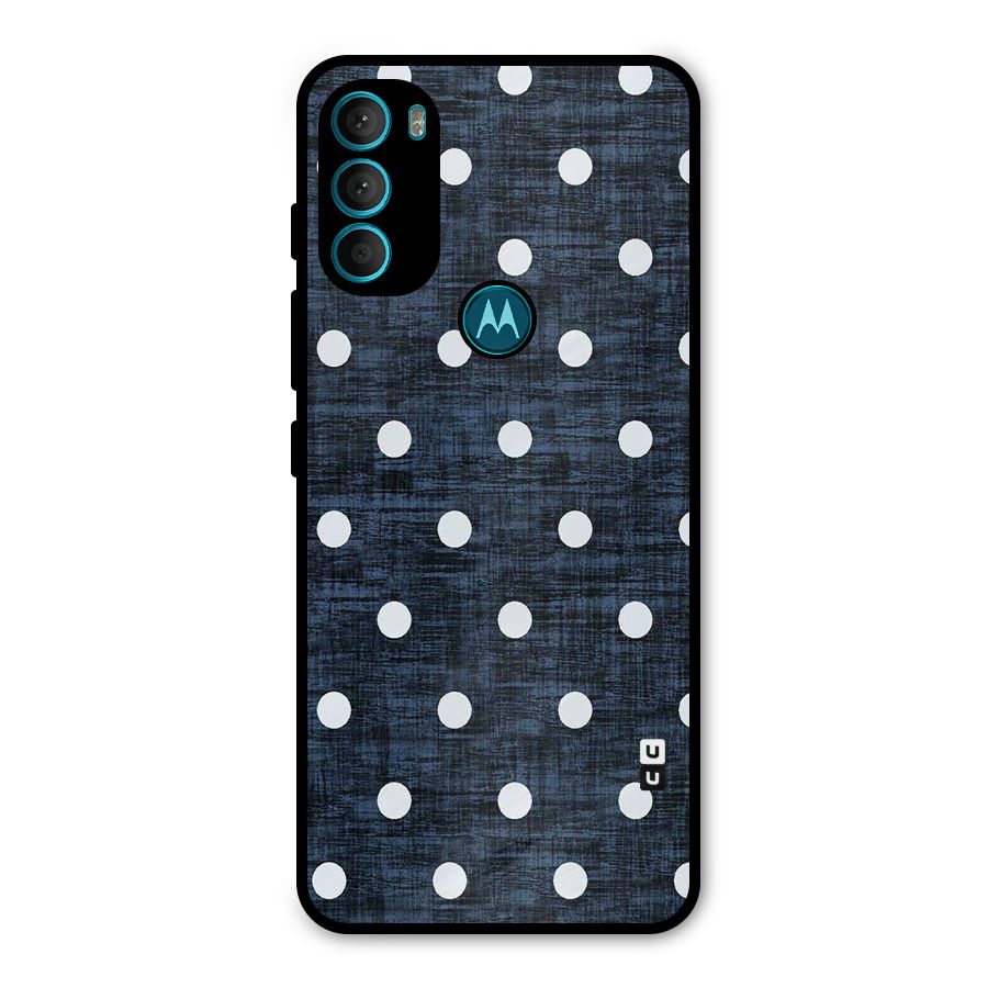 Textured Dots Metal Back Case for Moto G71 5G