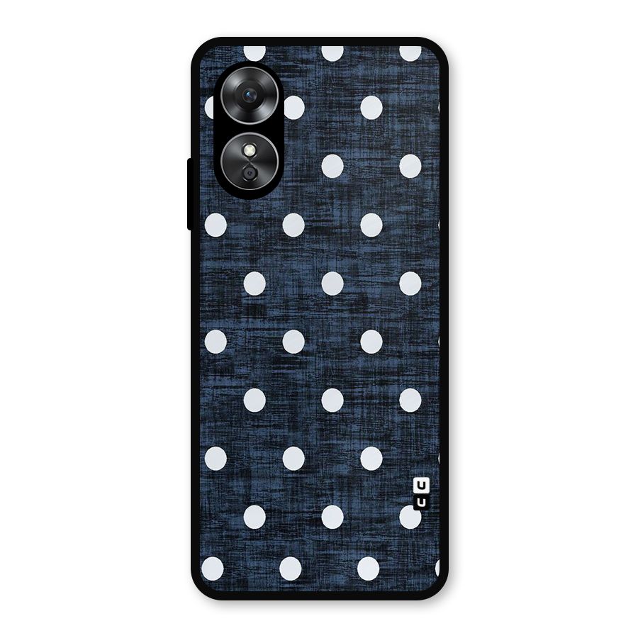 Textured Dots Metal Back Case for Oppo A17