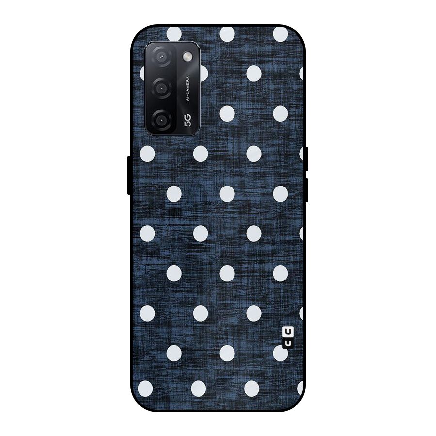 Textured Dots Metal Back Case for Oppo A53s 5G