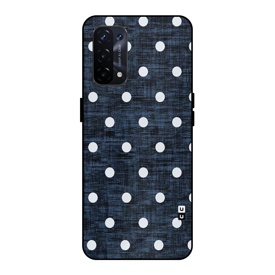 Textured Dots Metal Back Case for Oppo A74 5G
