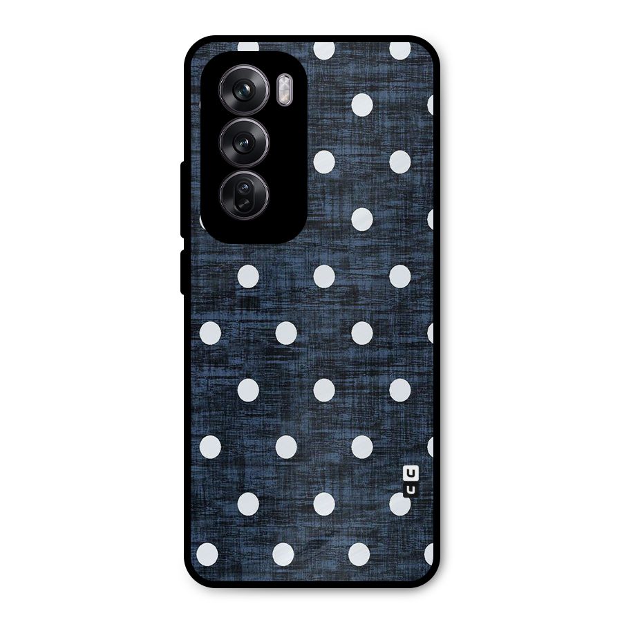 Textured Dots Metal Back Case for Oppo Reno12 Pro