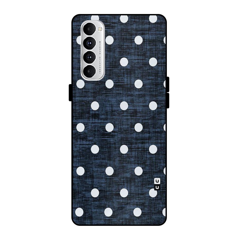 Textured Dots Metal Back Case for Oppo Reno4 Pro
