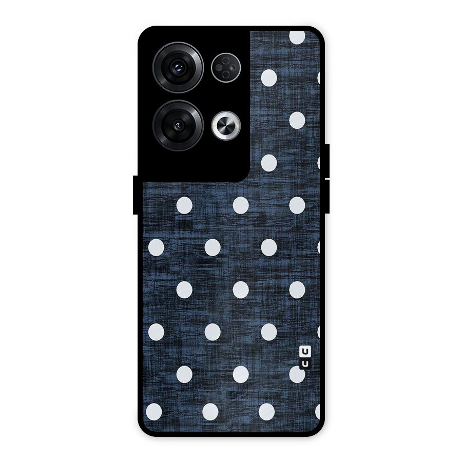 Textured Dots Metal Back Case for Oppo Reno8 Pro 5G