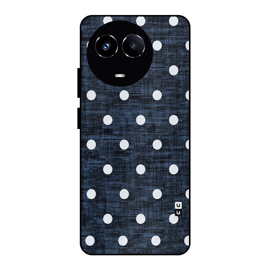 Textured Dots Metal Back Case for Realme 11X