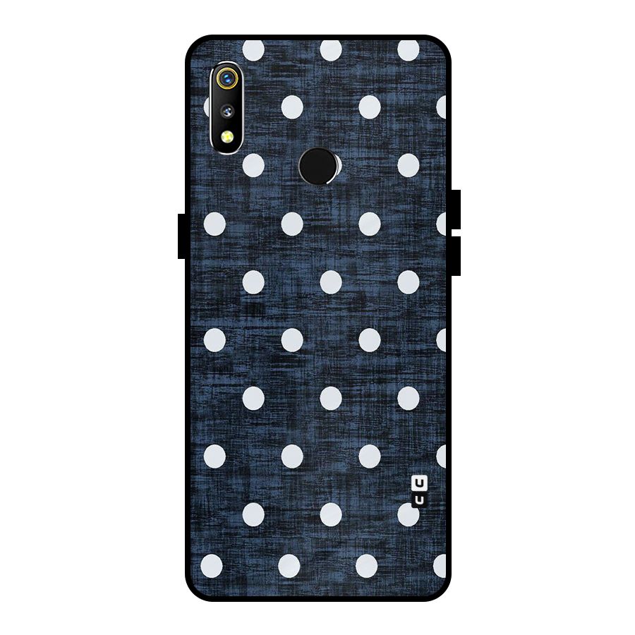 Textured Dots Metal Back Case for Realme 3