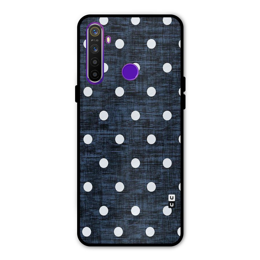 Textured Dots Metal Back Case for Realme 5i