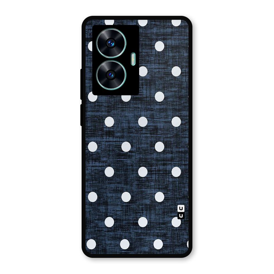 Textured Dots Metal Back Case for Realme Narzo N55