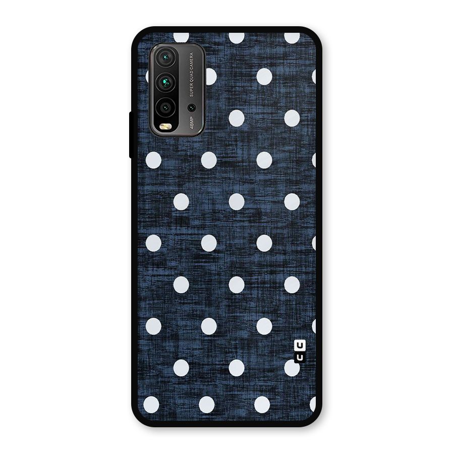 Textured Dots Metal Back Case for Redmi 9 Power
