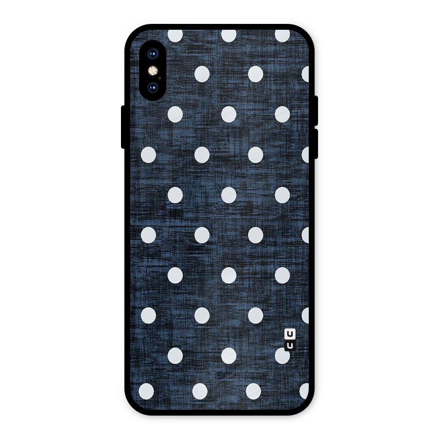 Textured Dots Metal Back Case for iPhone XS Max