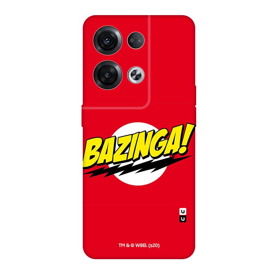 The Big Bang Theory Bazinga Typography Art Original Polycarbonate Back Case for Oppo Reno8 Pro 5G