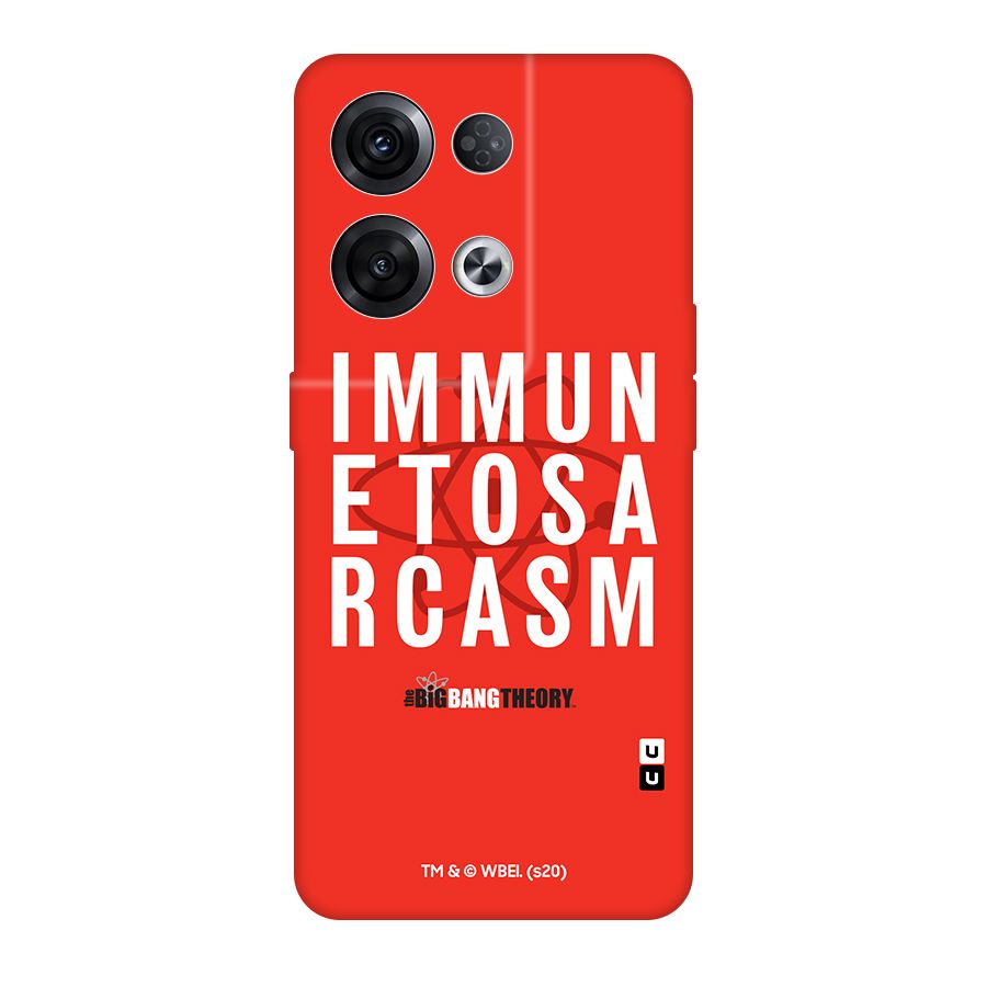 The Big Bang Theory Immune To Sarcasm Original Polycarbonate Back Case for Oppo Reno8 Pro 5G