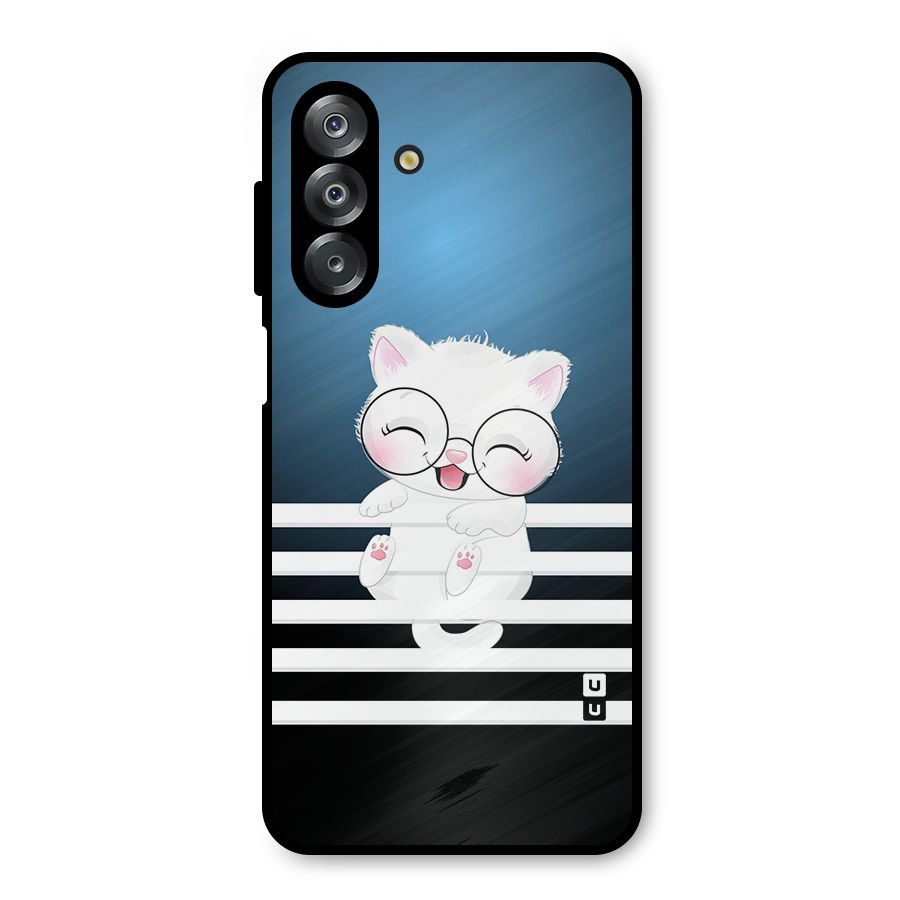 The Cat on Stripes Metal Back Case for Galaxy A26