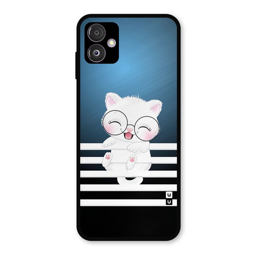 The Cat on Stripes Metal Back Case for Galaxy F14