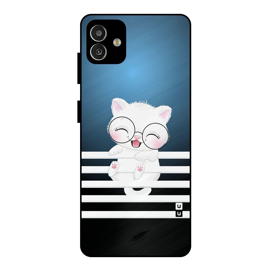 The Cat on Stripes Metal Back Case for Galaxy M13 5G