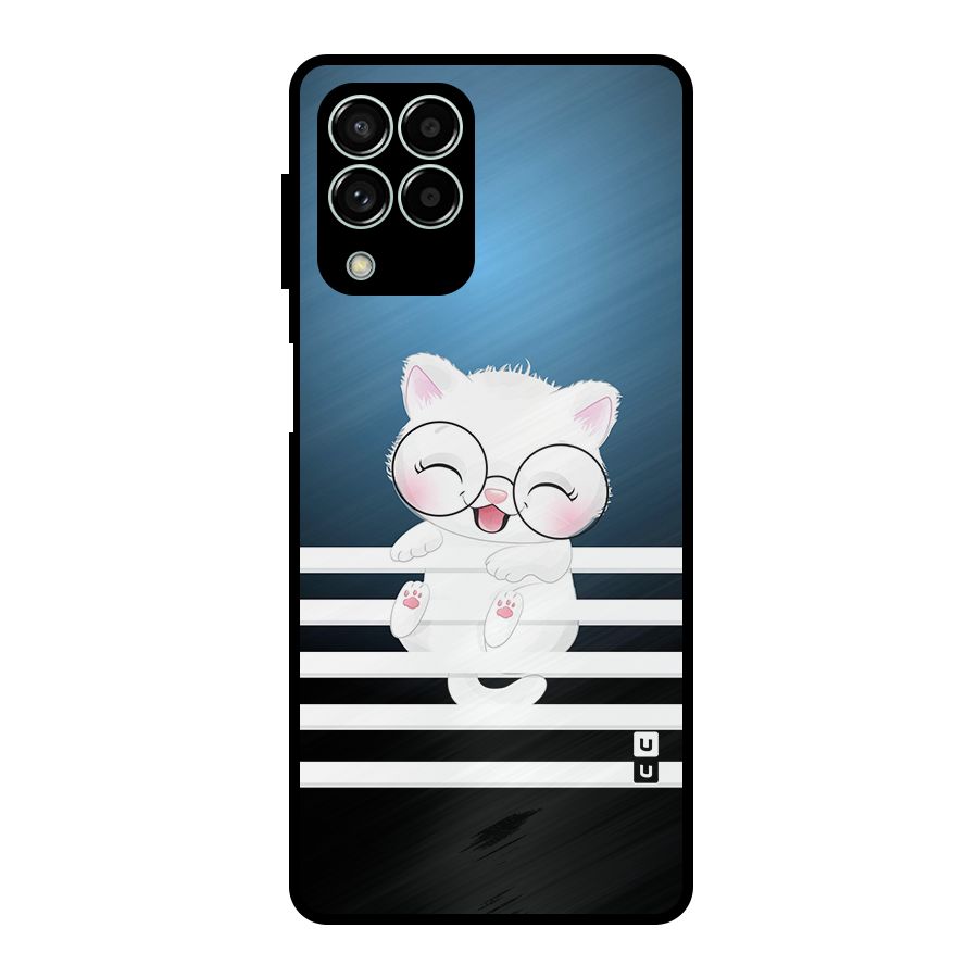 The Cat on Stripes Metal Back Case for Galaxy M33