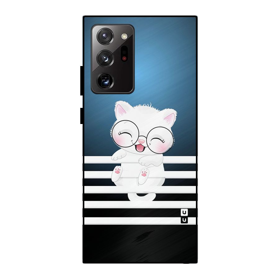 The Cat on Stripes Metal Back Case for Galaxy Note 20 Ultra 5G