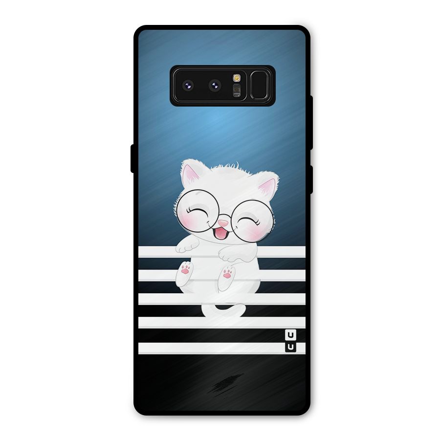 The Cat on Stripes Metal Back Case for Galaxy Note 8