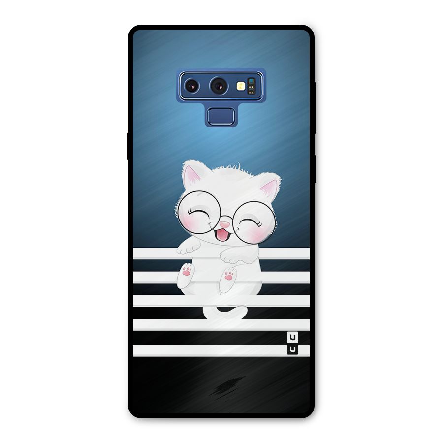The Cat on Stripes Metal Back Case for Galaxy Note 9