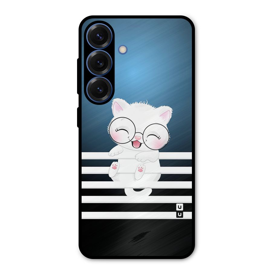 The Cat on Stripes Metal Back Case for Galaxy S25