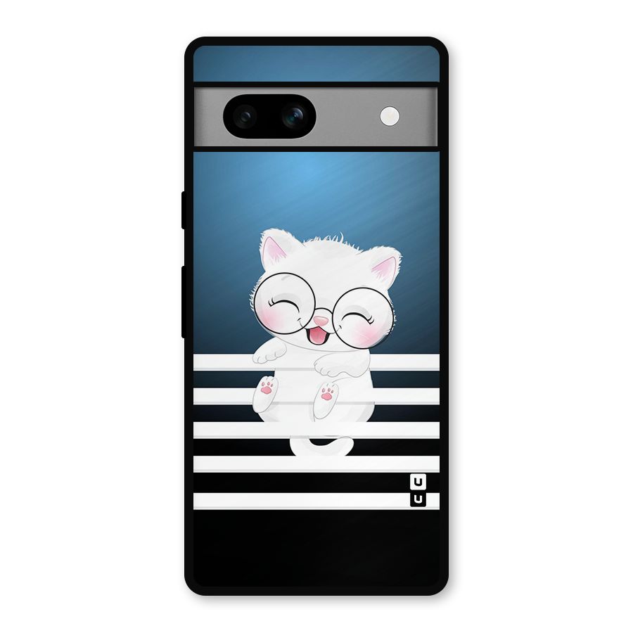 The Cat on Stripes Metal Back Case for Google Pixel 7a