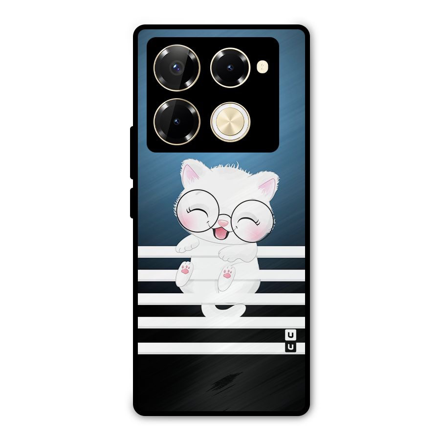 The Cat on Stripes Metal Back Case for Infinix Note 40 Pro