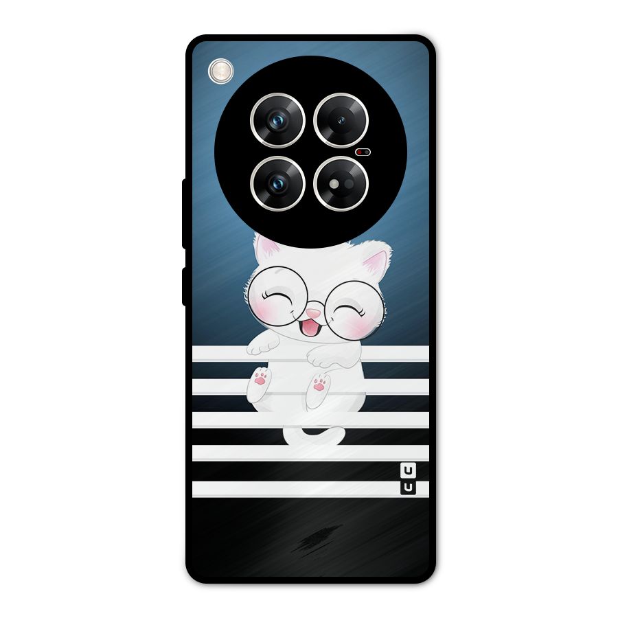 The Cat on Stripes Metal Back Case for Infinix Zero 40 5G