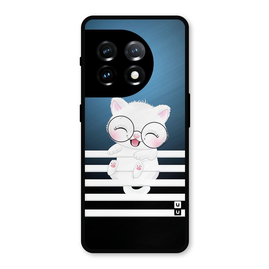 The Cat on Stripes Metal Back Case for OnePlus 11