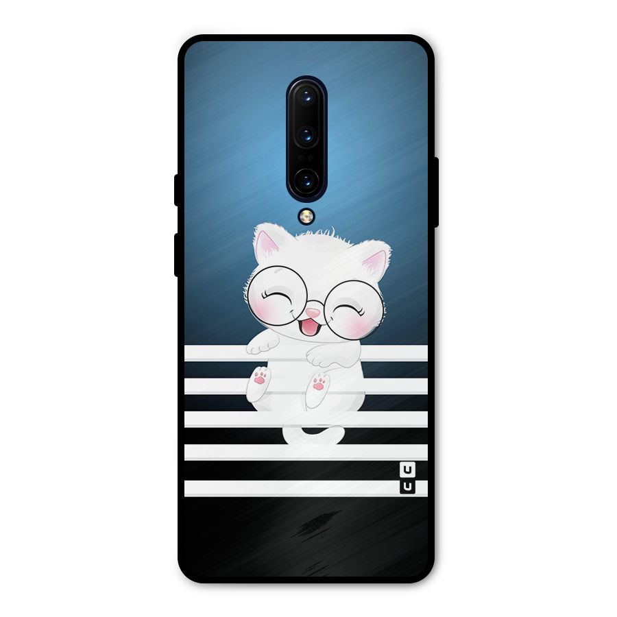 The Cat on Stripes Metal Back Case for OnePlus 7 Pro