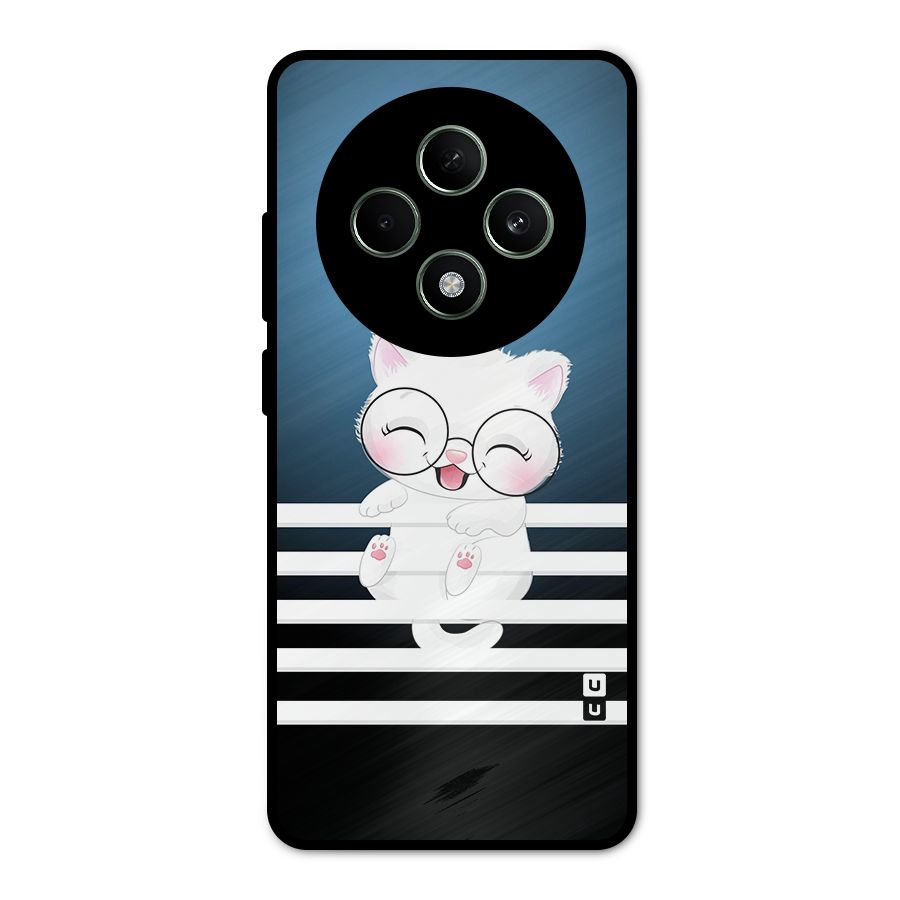 The Cat on Stripes Metal Back Case for Oppo F27