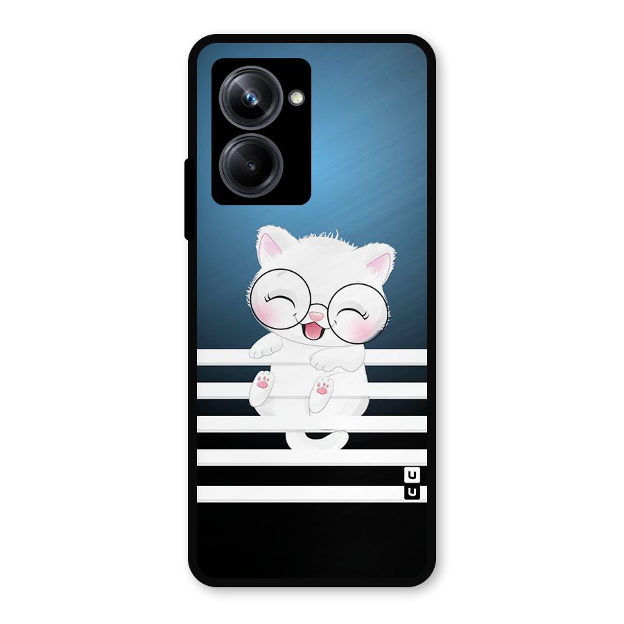 The Cat on Stripes Metal Back Case for Realme 10 Pro