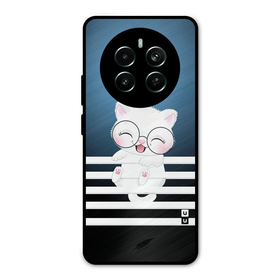 The Cat on Stripes Metal Back Case for Realme 12 Pro Plus