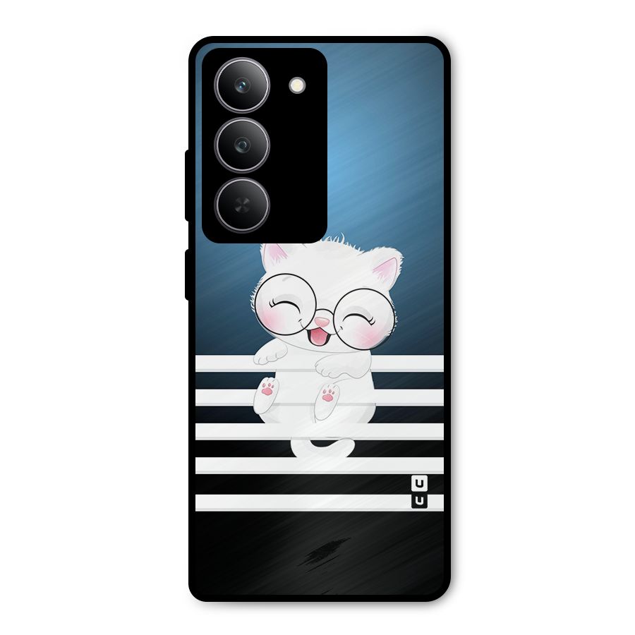 The Cat on Stripes Metal Back Case for Realme 14x