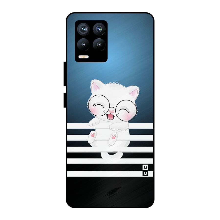 The Cat on Stripes Metal Back Case for Realme 8 Pro